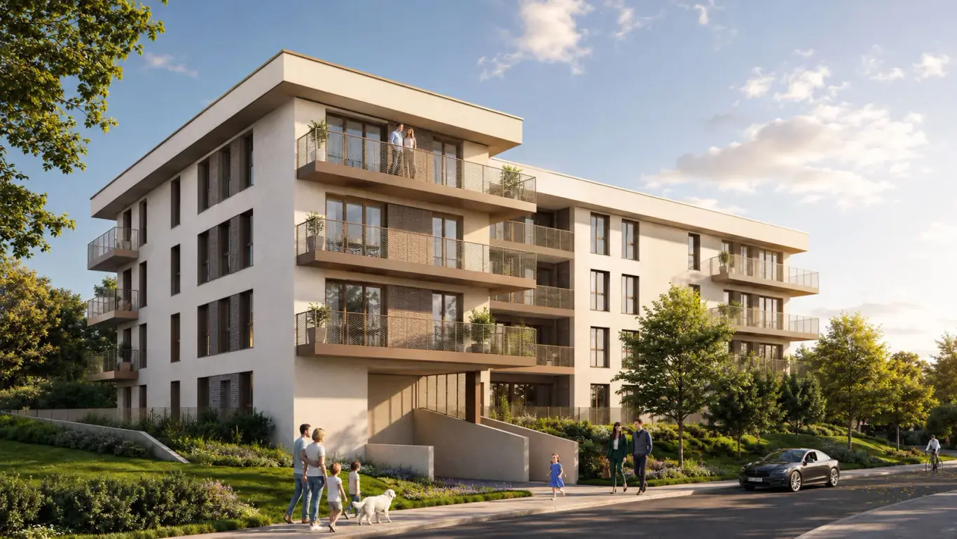 Apartamenty Browarna, budynek za dnia