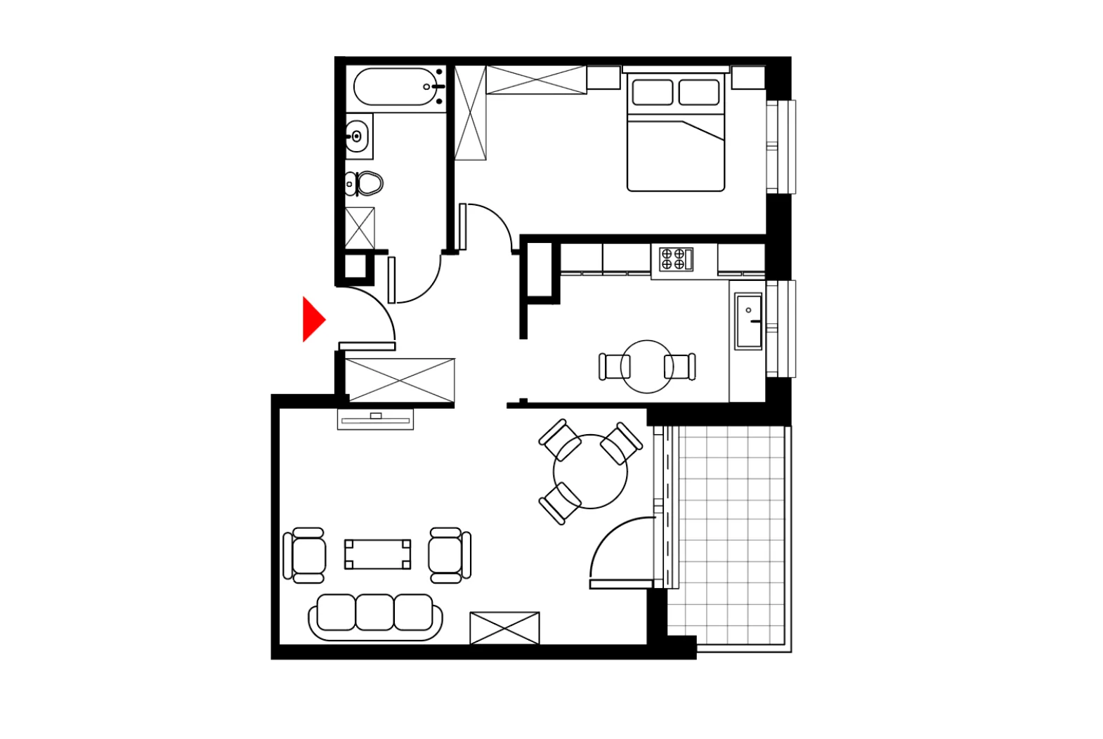 Rzut — Studio Mokotów D29