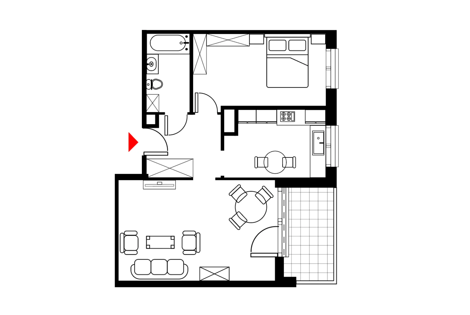 Rzut — Studio Mokotów D34